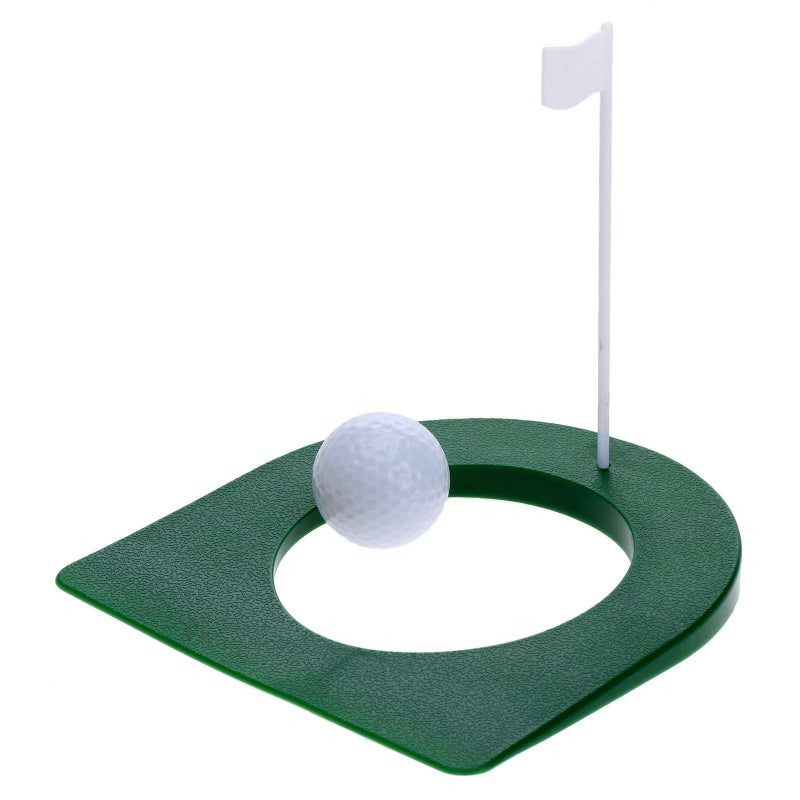 MUXSAM 1Pc Golf Practice Putting Cup Mat with Hole and Flag Plastic for Indoor Outdoor Office Garage Yard Golf Putting Green Regulation Cup Practice Training Aids - Image 3